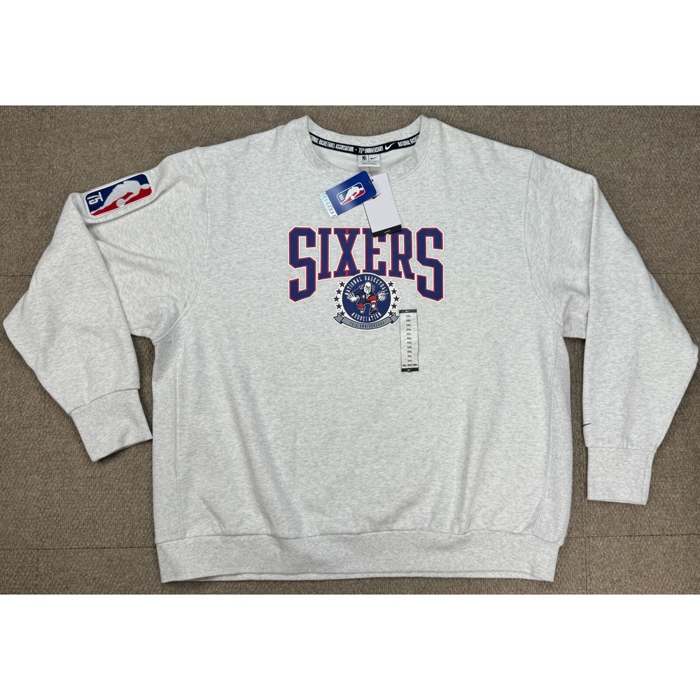 Nike NBA Philadelphia 76ers 75th Anniversary Loose‎ Fit Sweatshirt Size 3XL